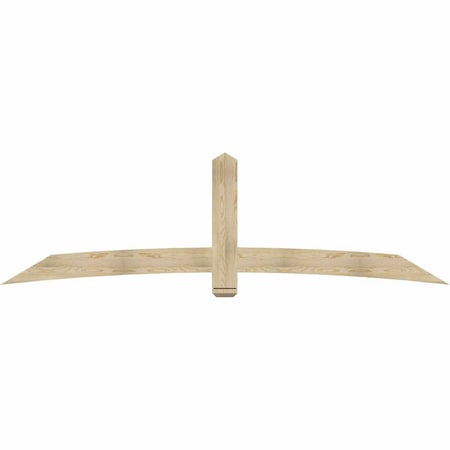 Ekena Millwork Bellingham Rough Sawn Timber Gable Bracket, Douglas Fir, 108"W x 31 1/2"H x 2"D x 6"F, 7/12 Pitch GBW108X31X0206BEL00RDF